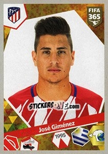 Sticker José Giménez - FIFA 365: 2017-2018 n. 158 - Panini