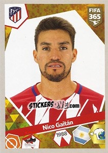 Sticker Nico Gaitán - FIFA 365: 2017-2018 n. 168 - Panini