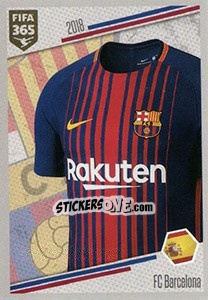Sticker FC Barcelona - Shirt - FIFA 365: 2017-2018 n. 173 - Panini