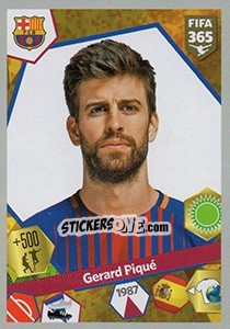 Sticker Gerard Piqué - FIFA 365: 2017-2018 n. 176 - Panini