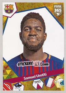 Sticker Samuel Umtiti - FIFA 365: 2017-2018 n. 177 - Panini
