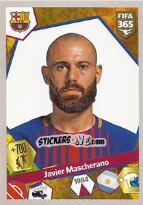 Sticker Javier Mascherano - FIFA 365: 2017-2018 n. 178 - Panini