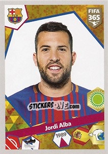 Sticker Jordi Alba - FIFA 365: 2017-2018 - Panini