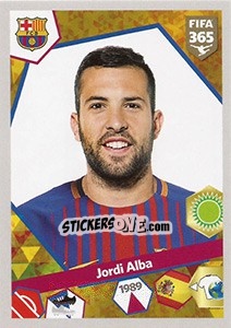 Sticker Jordi Alba - FIFA 365: 2017-2018 n. 179 - Panini