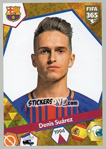 Sticker Denis Suárez - FIFA 365: 2017-2018 n. 186 - Panini