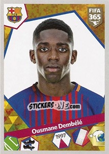 Sticker Ousmane Dembélé - FIFA 365: 2017-2018 n. 188 - Panini