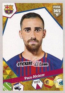Sticker Paco Alcácer - FIFA 365: 2017-2018 n. 192 - Panini