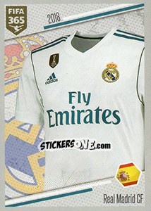 Sticker Real Madrid CF - Shirt - FIFA 365: 2017-2018 - Panini