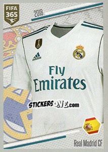 Sticker Real Madrid CF - Shirt - FIFA 365: 2017-2018 n. 193 - Panini