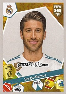 Sticker Sergio Ramos - FIFA 365: 2017-2018 n. 196 - Panini