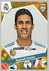 Sticker Raphaël Varane - FIFA 365: 2017-2018 n. 197 - Panini
