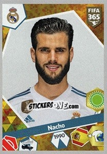 Sticker Nacho Fernández - FIFA 365: 2017-2018 n. 198 - Panini