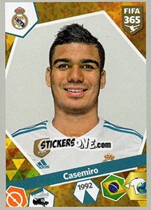 Sticker Casemiro - FIFA 365: 2017-2018 n. 202 - Panini