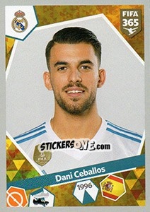 Sticker Dani Ceballos - FIFA 365: 2017-2018 n. 207 - Panini
