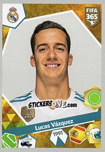 Sticker Lucas Vázquez - FIFA 365: 2017-2018 n. 209 - Panini