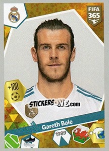 Sticker Gareth Bale - FIFA 365: 2017-2018 n. 210 - Panini