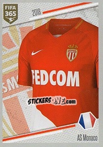 Sticker AS Monaco - Shirt - FIFA 365: 2017-2018 - Panini