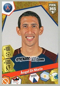 Cromo Ángel Di María - FIFA 365: 2017-2018 - Panini