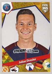 Sticker Julian Draxler - FIFA 365: 2017-2018 n. 248 - Panini