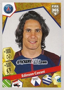 Sticker Edinson Cavani - FIFA 365: 2017-2018 n. 252 - Panini