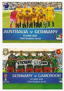 Sticker Australia / Cameroon - FIFA 365: 2017-2018 - Panini