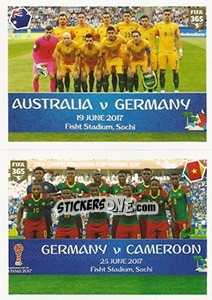 Sticker Australia / Cameroon - FIFA 365: 2017-2018 n. 13 - Panini