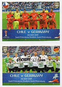 Sticker Chile / Germany - FIFA 365: 2017-2018 n. 14 - Panini