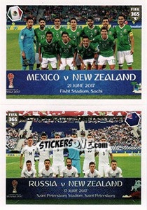 Sticker Mexico / New Zealand - FIFA 365: 2017-2018 n. 15 - Panini
