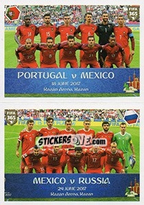 Sticker Portugal / Russia - FIFA 365: 2017-2018 n. 16 - Panini