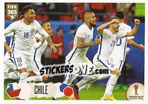 Sticker Chile / Runner-up - FIFA 365: 2017-2018 n. 21 - Panini