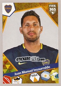 Sticker Juan Insaurralde - FIFA 365: 2017-2018 n. 29 - Panini
