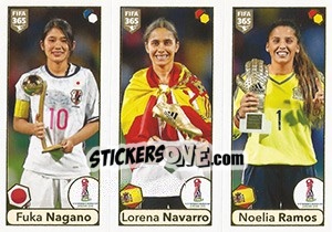 Cromo Fuka Nagano / Lorena Navarro / Noelia Ramos - FIFA 365: 2017-2018 n. 255 - Panini