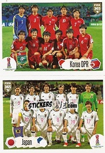 Sticker Korea DPR / Japan - FIFA 365: 2017-2018 - Panini