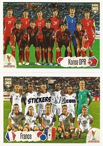 Sticker Korea Dpr / France - FIFA 365: 2017-2018 n. 261 - Panini