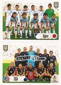 Sticker Japan / Usa - FIFA 365: 2017-2018 n. 262 - Panini