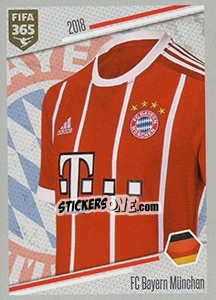 Sticker FC Bayern München - Shirt - FIFA 365: 2017-2018 - Panini