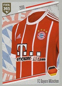 Sticker FC Bayern München - Shirt - FIFA 365: 2017-2018 n. 263 - Panini