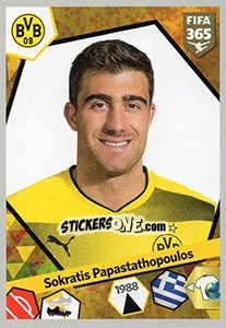 Sticker Sokratis Papastathopoulos - FIFA 365: 2017-2018 n. 286 - Panini