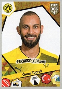 Sticker Ömer Toprak - FIFA 365: 2017-2018 n. 291 - Panini
