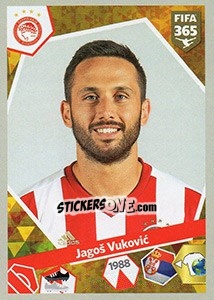 Sticker Jagoš Vukovic - FIFA 365: 2017-2018 - Panini