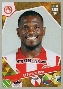 Sticker El Fardou Ben - FIFA 365: 2017-2018 n. 320 - Panini