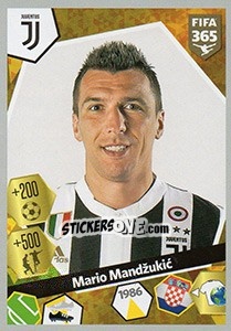 Sticker Mario Mandžukic - FIFA 365: 2017-2018 n. 342 - Panini