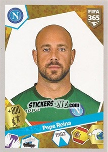 Sticker Pepe Reina - FIFA 365: 2017-2018 n. 345 - Panini