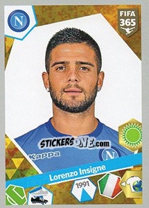 Sticker Lorenzo Insigne - FIFA 365: 2017-2018 n. 362 - Panini