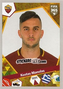 Sticker Kostas Manolas - FIFA 365: 2017-2018 n. 372 - Panini