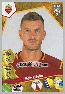 Sticker Edin Džeko - FIFA 365: 2017-2018 n. 381 - Panini