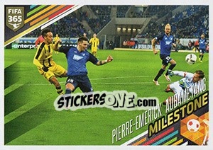 Sticker Pierre-Emerick Aubameyang - FIFA 365: 2017-2018 n. 389 - Panini