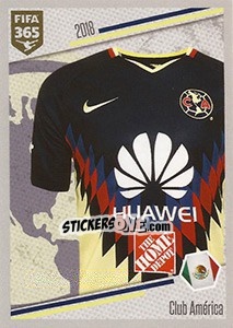 Sticker Club América - Shirt - FIFA 365: 2017-2018 - Panini