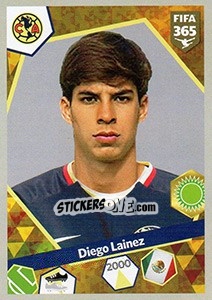Sticker Diego Lainez - FIFA 365: 2017-2018 n. 411 - Panini