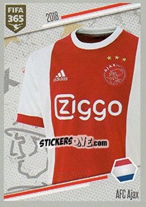 Sticker AFC Ajax - Shirt - FIFA 365: 2017-2018 n. 417 - Panini